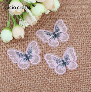 Planet Gates C7 10Pcs 10/12 pcs   Lace Butterfly  Multi-Color Cloth Embroidery Patch  Sew On Polyester DIY Patch  L0919
