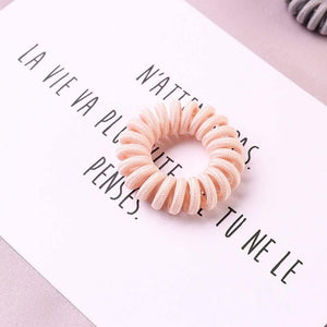 Elastic Knit Telephone Wire Hair Bands Girl Woman Hair Accessories Rubber Band Headwear Hair Rope Spiral Shape Hair Ties