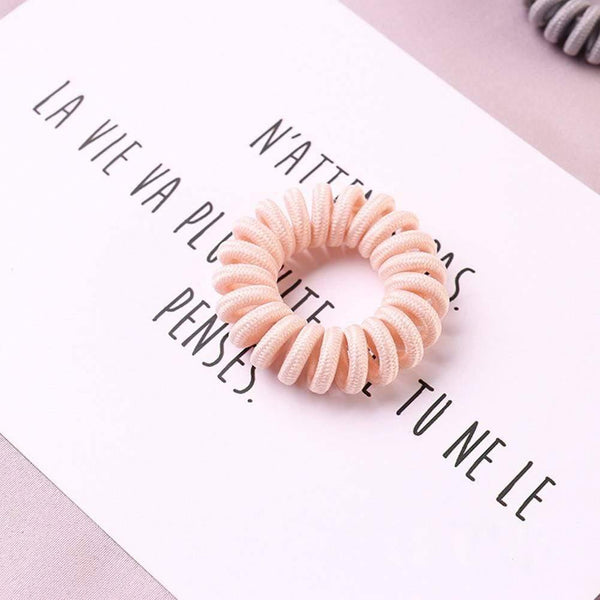Elastic Knit Telephone Wire Hair Bands Girl Woman Hair Accessories Rubber Band Headwear Hair Rope Spiral Shape Hair Ties