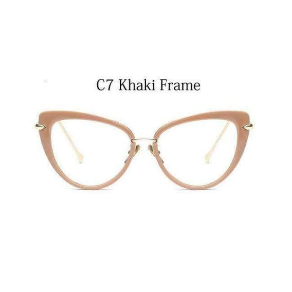Planet Gates C7 Khaki  Frame eye glasses frames for women cat eye Glasses frame clear lens Women eyeglasses frames vintage transparent eyewear glasses TR90