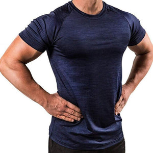 Gym T Shirt Men Compression Quick Dry Fitness T-shirt Super Elastic Skinny Tee Tops Summer Jogger Workout Crossfit Clothing