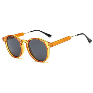 Planet Gates c7 Orange grey Retro Round Sunglasses Women Men Brand Design Transparent Female Sun Glasses Men Oculos De Sol Feminino Lunette Soleil