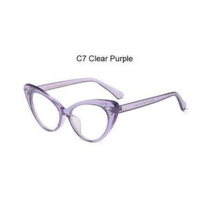 Planet Gates C7 Purple 2018 cat eye glasses frame women Vintage transparent Rhinestone eyewear frames luxury clear Pink nerd fashion eyeglasses oculos