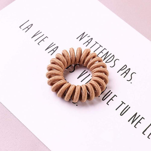 Elastic Knit Telephone Wire Hair Bands Girl Woman Hair Accessories Rubber Band Headwear Hair Rope Spiral Shape Hair Ties