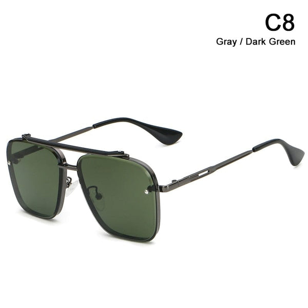 Planet Gates C8 Gray Dark Green / UV400 JackJad 2022 Fashion Classic Mach Six Style Gradient Sunglasses Cool Men Vintage Brand Design Sun Glasses Oculos De Sol 2A102