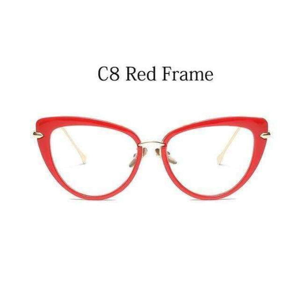 Planet Gates C8 Red  Frame eye glasses frames for women cat eye Glasses frame clear lens Women eyeglasses frames vintage transparent eyewear glasses TR90