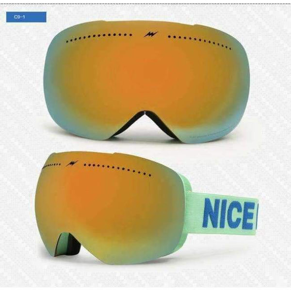 Planet Gates C9-1 2017 New Winter Ski Goggles Double Lens UV400 Anti-fog Big Ski Mask Glasses Skiing Men Women Snow Snowboard Eyewear Large Brands