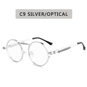 Planet Gates C9 Retro Round Sunglasses Men Women Brand Designer Punk Style Windproof Metal Frame Vintage Sun Glasses Oculos De Sol