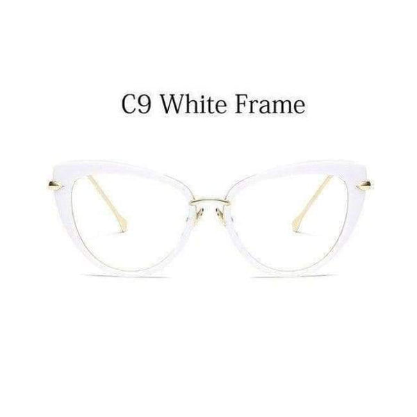 Planet Gates C9 White  FRame eye glasses frames for women cat eye Glasses frame clear lens Women eyeglasses frames vintage transparent eyewear glasses TR90