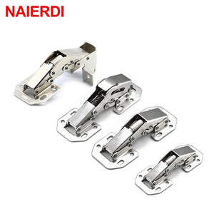 Cabinet Hinge 90 Degree No-Drilling Hole Cupboard Door Hydraulic Hinges Soft Close With Screws Furniture Hardware