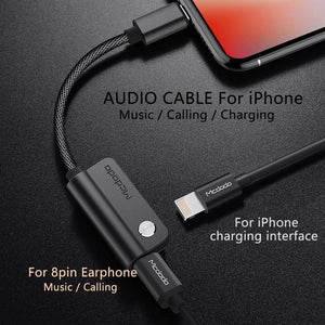 Planet Gates Cable Adapter for Lightning To For Lightning For iPhone X 8 7 Plus Earphone Cable Audio Cable Charging Calling Data music