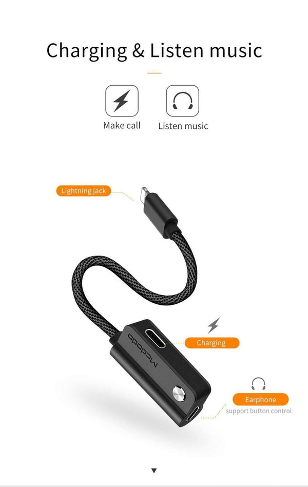 Planet Gates Cable Adapter for Lightning To For Lightning For iPhone X 8 7 Plus Earphone Cable Audio Cable Charging Calling Data music
