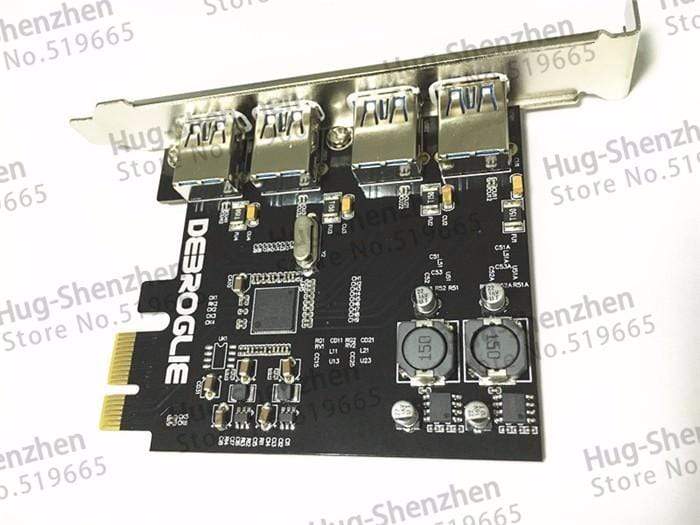 Planet Gates Cableless High Speed 4 Port USB 3.0 PCIE PCI Express Control Card Adapter Front Panel for MAC PRO 3.1-5.1/OSX 10.8-10.14.5