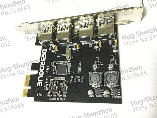 Planet Gates Cableless High Speed 4 Port USB 3.0 PCIE PCI Express Control Card Adapter Front Panel for MAC PRO 3.1-5.1/OSX 10.8-10.14.5