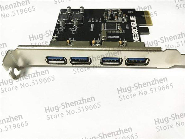 Planet Gates Cableless High Speed 4 Port USB 3.0 PCIE PCI Express Control Card Adapter Front Panel for MAC PRO 3.1-5.1/OSX 10.8-10.14.5