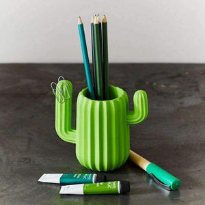 Planet Gates Cactus Desk Stationery Organizer Plastic Pen Holder Magnetic Container for Office Accessories House Supplies