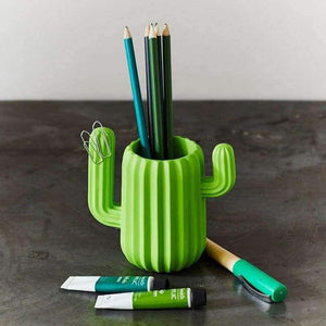 Planet Gates Cactus Desk Stationery Organizer Plastic Pen Holder Magnetic Container for Office Accessories House Supplies
