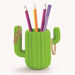 Planet Gates Cactus Desk Stationery Organizer Plastic Pen Holder Magnetic Container for Office Accessories House Supplies