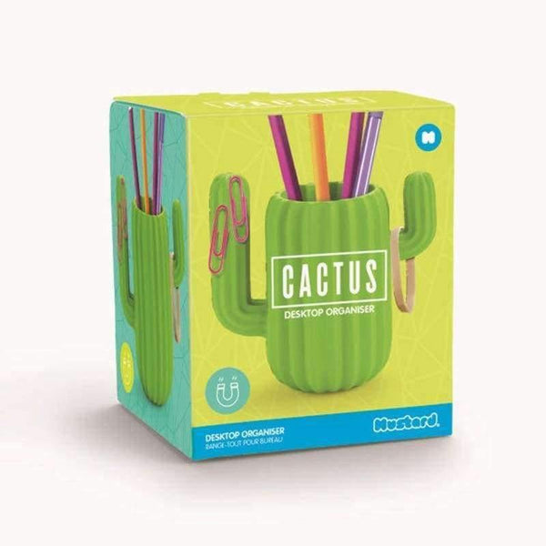 Planet Gates Cactus Desk Stationery Organizer Plastic Pen Holder Magnetic Container for Office Accessories House Supplies