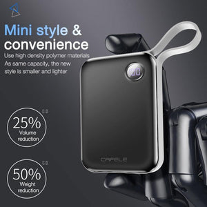 Planet Gates CAFELE 10000 mAh Power Bank Dual USB Output External Battery Pack Micro and Type C Input Power Bank LED Display 5V 2.1A