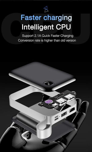 Planet Gates CAFELE 10000 mAh Power Bank Dual USB Output External Battery Pack Micro and Type C Input Power Bank LED Display 5V 2.1A