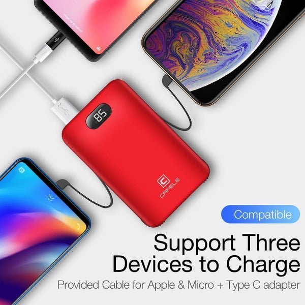 Planet Gates CAFELE 8000mAh Dual USB Power Bank Built-in Output External Battery Charging For iPhone Samsung Huawei Xiaomi LED Display