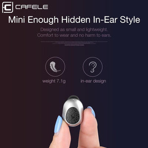 Planet Gates CAFELE In-Ear Bluetooth Earphone Wireless Earbud Metal Heavy Bass Business Earphone High fidelity Sound Quality for Sports Music