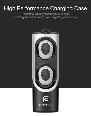 Planet Gates CAFELE In-Ear Bluetooth Earphone Wireless Earbud Metal Heavy Bass Business Earphone High fidelity Sound Quality for Sports Music