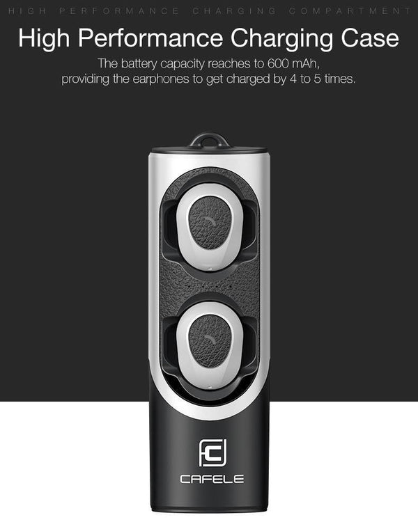 Planet Gates CAFELE In-Ear Bluetooth Earphone Wireless Earbud Metal Heavy Bass Business Earphone High fidelity Sound Quality for Sports Music