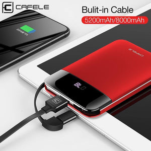 Planet Gates CAFELE LED display Portable Power Bank Dual USB Output External Battery Charging For iphone X Xs Xr 8 samsung S9 huawei xiaomi