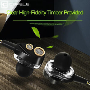 Planet Gates CAFELE Professional In-Ear Wired Earphone Metal Heavy Bass High fidelity Sound Quality Music Earphone for smart phone