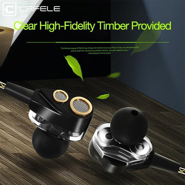 Planet Gates CAFELE Professional In-Ear Wired Earphone Metal Heavy Bass High fidelity Sound Quality Music Earphone for smart phone