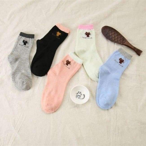Planet Gates CAIMAO / EU34-39 New 5 PAIRS Cotton Women Socks Autumn Winter Women Wear Fashion Socks