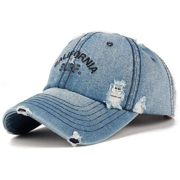 Planet Gates California Black Snapback Women's Distressed Hole Embroidery Simple Baseball Cap For Men Female Outdoor Leisure Cowboy Hat