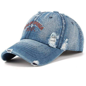 Planet Gates California Coffee Snapback Women's Distressed Hole Embroidery Simple Baseball Cap For Men Female Outdoor Leisure Cowboy Hat