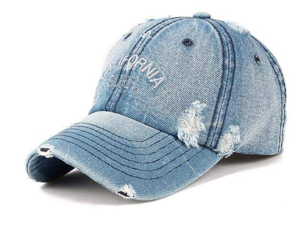 Planet Gates California Siliver Snapback Women's Distressed Hole Embroidery Simple Baseball Cap For Men Female Outdoor Leisure Cowboy Hat