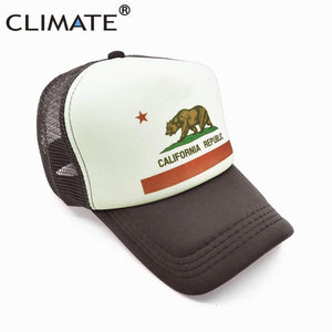 Planet Gates California Trucker Cap Men Bear California Republic Flag Cap  Funny Hip Hop Hat Cap Cool Summer Mesh Cap Adult  Kids Kid