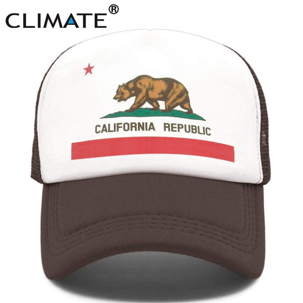 Planet Gates California Trucker Cap Men Bear California Republic Flag Cap  Funny Hip Hop Hat Cap Cool Summer Mesh Cap Adult  Kids Kid