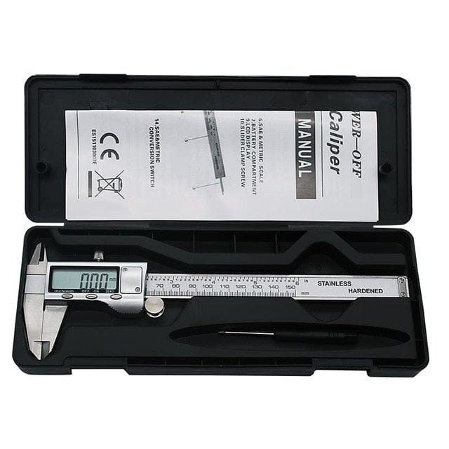 Planet Gates TON09 6-Inch 150mm Stainless Steel Electronic Digital Vernier Caliper Metal Micrometer Measuring