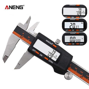 Planet Gates Caliper Electronic Vernier Micromete Digital Calipers Gauge Stainless Meter Foot Caliber 0-150mm Measurement 6inch Ruler LCD