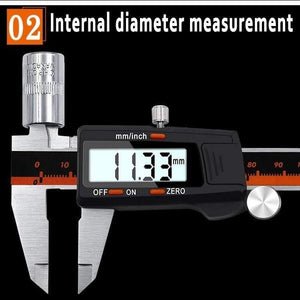 Planet Gates Caliper Electronic Vernier Micromete Digital Calipers Gauge Stainless Meter Foot Caliber 0-150mm Measurement 6inch Ruler LCD