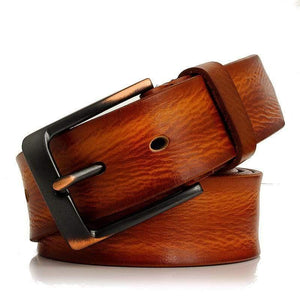 Genuine Leather Belts Men Luxury Brand Designer High Quality Business Strap Male Wide Pin Buckle For Jeans