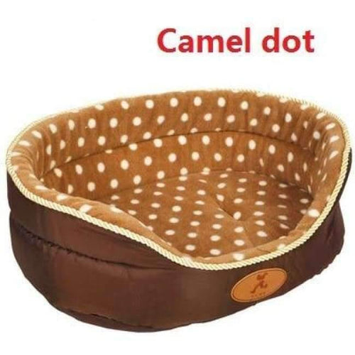 Planet Gates camel dot / 45X37X17cm Double sided available all seasons Big Size extra large dog bed House sofa Kennel Soft Fleece Pet Dog Cat Warm Bed s-xl