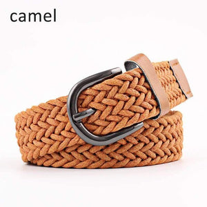 Elastic Stretch Waist Belts For Men Women Casual Stretch Woven Belt Women Waistband Student Jeans Canvas Belt