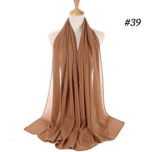Planet Gates Camel Plain bubble chiffon scarf hijab wrap printe solid color shawls headband muslim hijabs scarves/scarf 47 colors