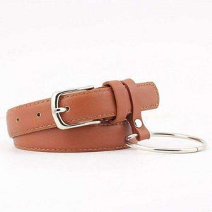 Planet Gates Camel ring / 95cm Belts Women high quality Alloy buckle fashion students jeans  belts brown leather black strap belt women