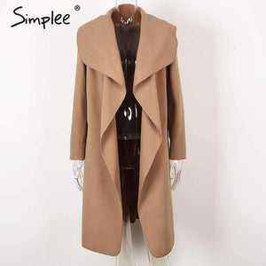 Planet Gates Camel / S Black ruffle warm winter coat Women turndown long coat collar overcoat female Casual autumn 2016 pink outerwear