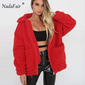 Planet Gates Camel / S Fleece faux shearling jacket coat women autumn winter warm thick teddy coat female casual overcoat oversize outerwear