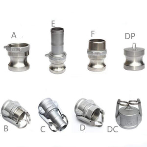 Camlock Couplings  1/2" to 2" Stainless Steel Camlock Fittings  Homebrew  MPT FPT Barb Adapte