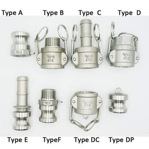 Camlock Couplings  1/2" to 2" Stainless Steel Camlock Fittings  Homebrew  MPT FPT Barb Adapte